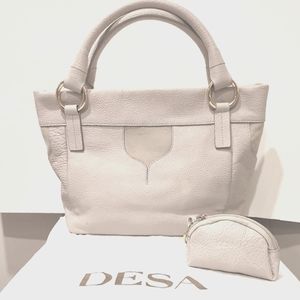 DESA 1972 | Leather Handbag | Light Gray/Off White | Türkiye